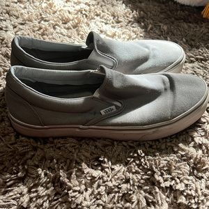 Gray slip on vans
